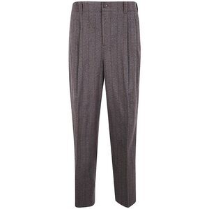 GOLDEN GOOSE Men's Pleated Wool Blend Trousers Men BROWN Pants